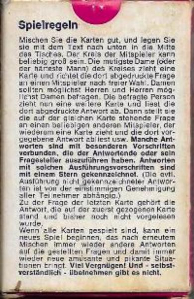Kartenspiel: "Sie + Er im Kreuzverhör"